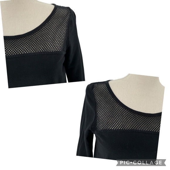 Fabletics Weston Mesh Yoke/Open Back Long Sleeve w/Thumb Holes Sweatshirt - Sz S - Picture 5 of 12